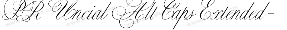 PR Uncial Alt Caps Extended字体转换